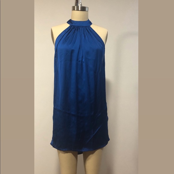 Blue open side Dress - Picture 2 of 4